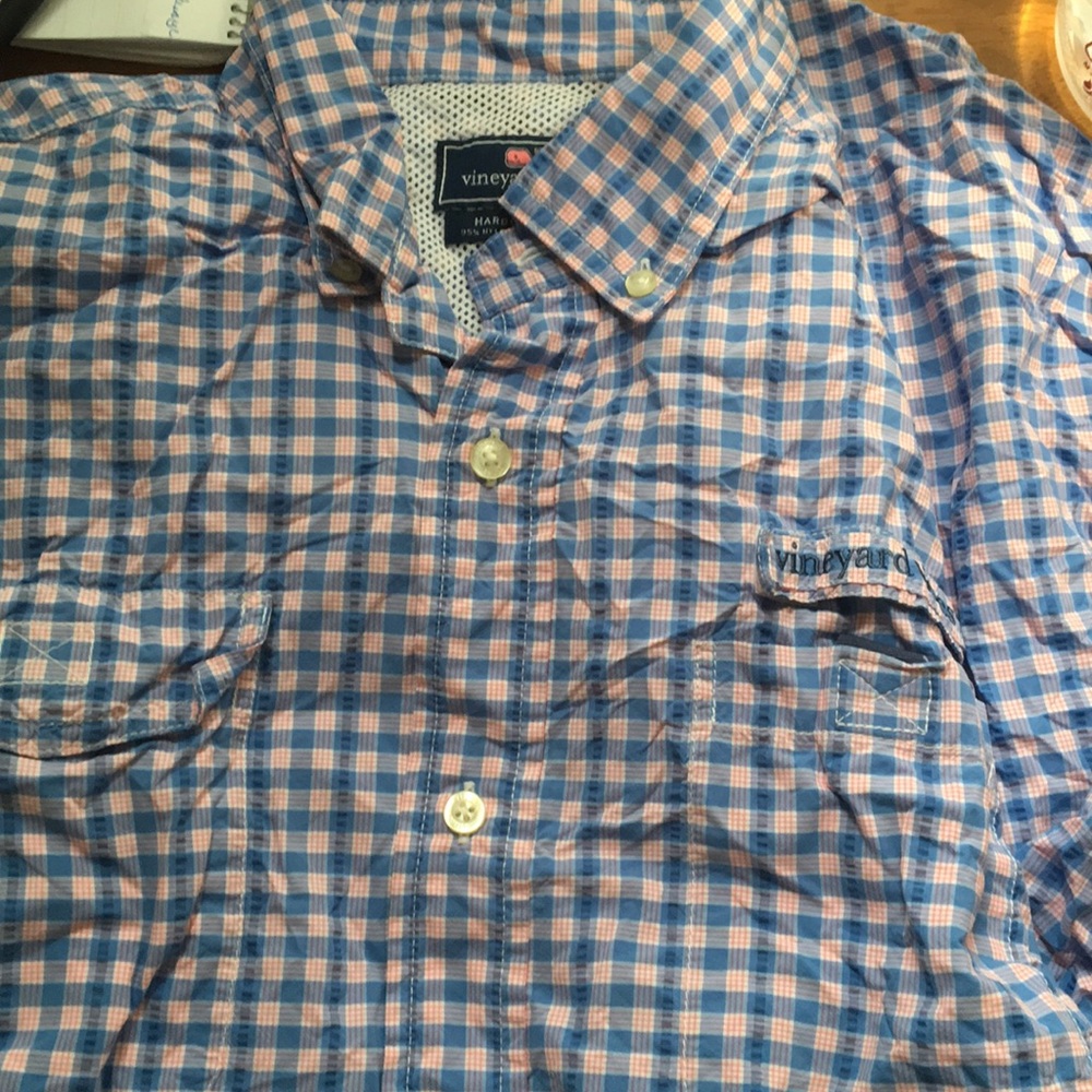 Vineyard vines mens plaid fishing shirt